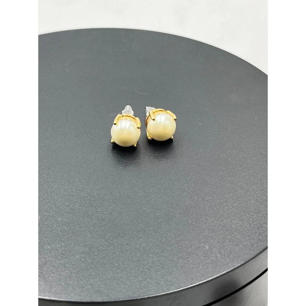 Kate Spade New York Cream Imitation Pearl Gumdrop Gold Plated Stud Earrings